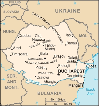 Karte Rumäniens
