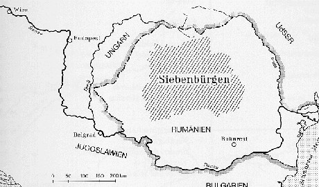Karte Siebenbürgens