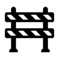 Baubarrikade mit einfarbiger Fllung